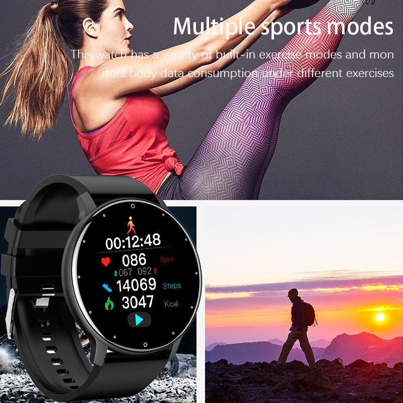 LIGE 2022 New Men Smart Watch Real-time Activity Tracker Heart Rate Monitor Sports Women Smart Watch Men Clock For Android IOS
