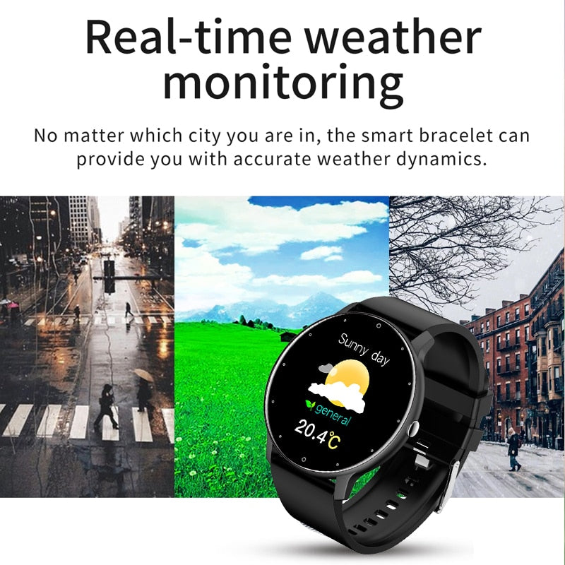 LIGE 2022 New Men Smart Watch Real-time Activity Tracker Heart Rate Monitor Sports Women Smart Watch Men Clock For Android IOS